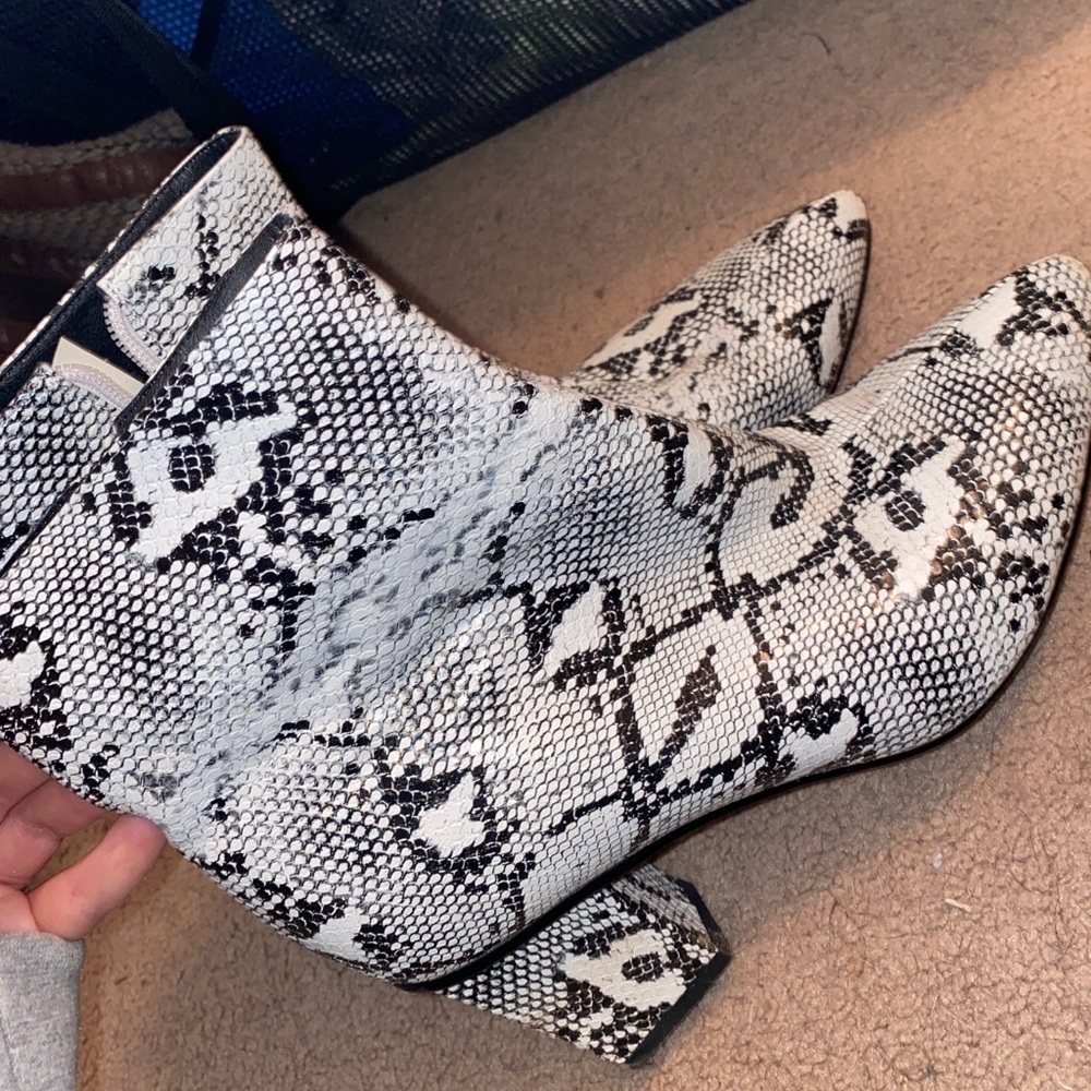 size 10.5 snakeskin booties